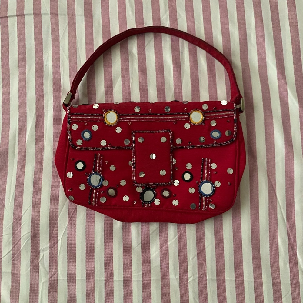 SOLD!! | Red Embellished Women's Bag